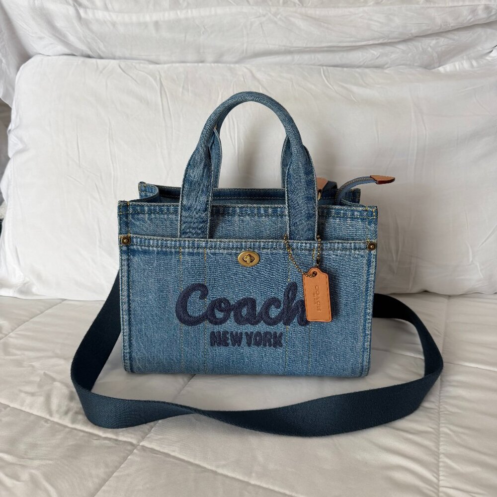 Coach Cargo Tote Bag 26 in Denim